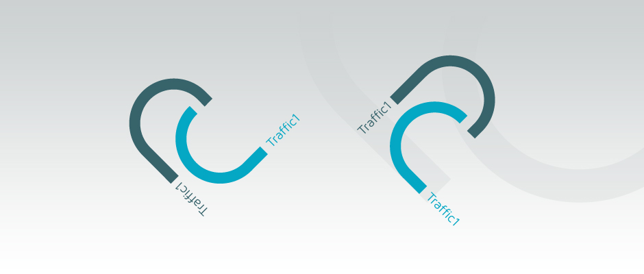 Traffic1 logo proces